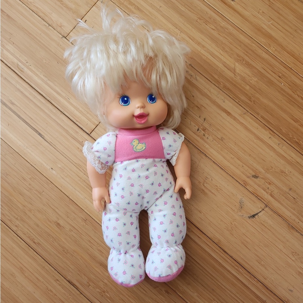 Vtg 90s Doll Newborn Baby Check-Up Hasbro Baby Doll Soft Body 13" Doll